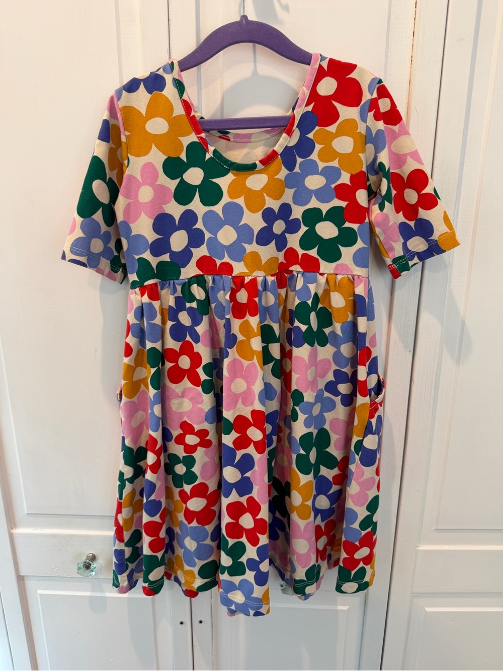 Hanna Andersson Floral Knit Twirl Skater Dress